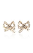 Rebecca De Ravenel Tie Me Up Crystal-embellished Clip Earrings