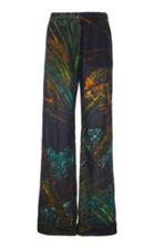 Moda Operandi Alanui Jungle-print Silk-cotton Straight-leg Pants Size: S