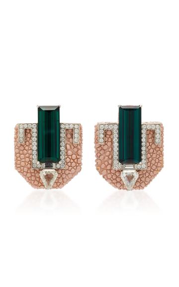 Fabio Salini Leather Cipria Earrings