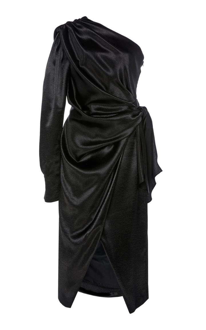Altuzarra Chanda Velvet One Sleeve Dress