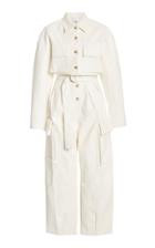 The Frankie Shop Linda Oversized Vegan Leather Jumpsuit