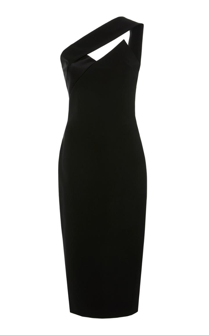 Cushnie One-shoulder Crepe Midi Dress