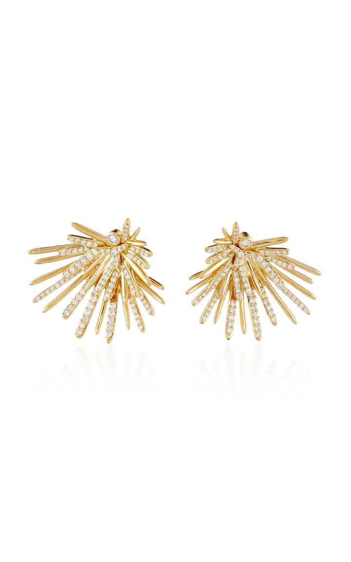 Hueb Labyrinth 18k Yellow Gold And Diamond Earrings