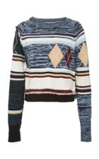 Preen Line Darcia Argyle Intarsia-knit Sweater