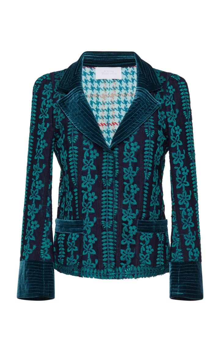 Luisa Beccaria Macrame Fitted Jacket