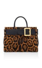 Bally Leather-paneled Leopard-print Calf Hair Shoulder Bag