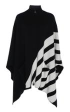 Akris Reversible Striped Cashmere-knit Cape