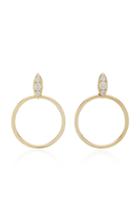 Carbon & Hyde Lucienne 18k Rose Gold Diamond Hoop Earrings
