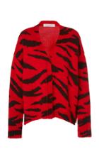 Philosophy Di Lorenzo Serafini Zebra-print Merino Wool Knit Cardigan