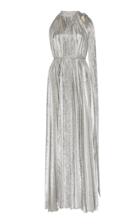 A.w.a.k.e. Metallic Pleated Gown