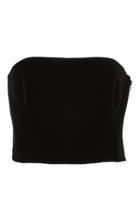 Monique Lhuillier Strapless Velvet Top