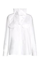 Moda Operandi Piece Of White Emily High-neck Cotton-blend Poplin Shirt