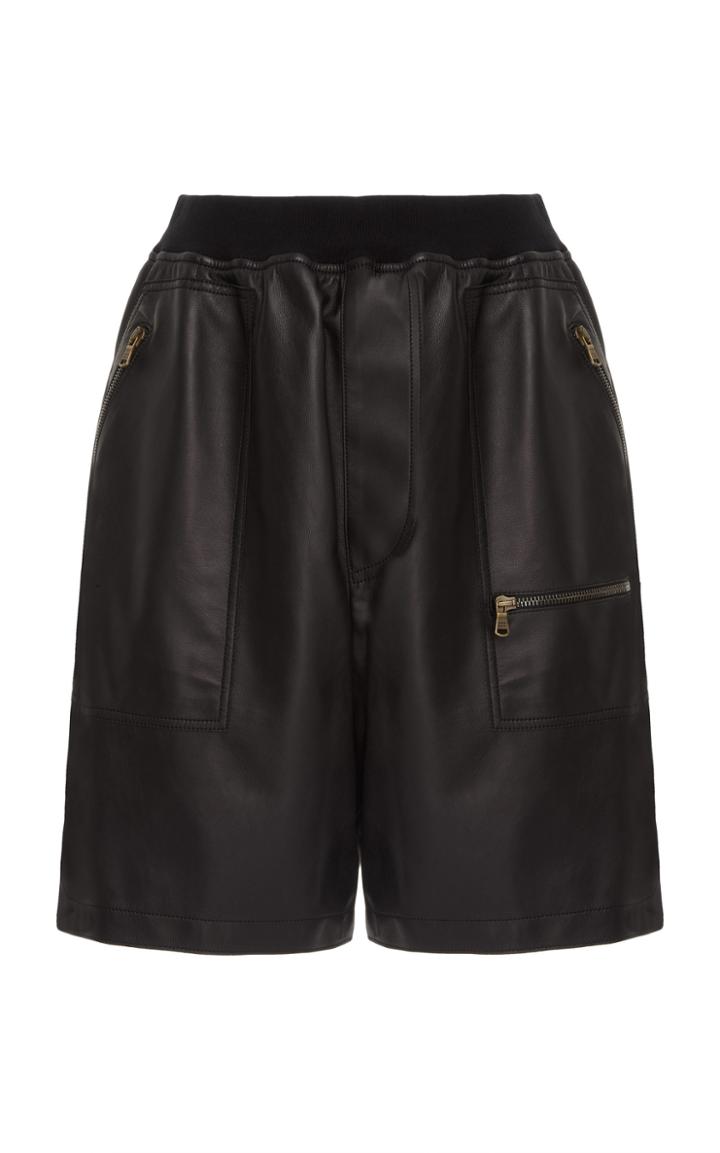 Tomas Maier Leather Pull On Style Short