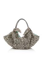 Nanushka Mini Inda Zebra Print Knit Bag