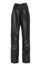 Moda Operandi Matriel Button-detailed Faux Leather Pants