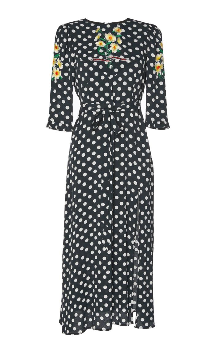Rixo London Clemmie Polka Dot Dress