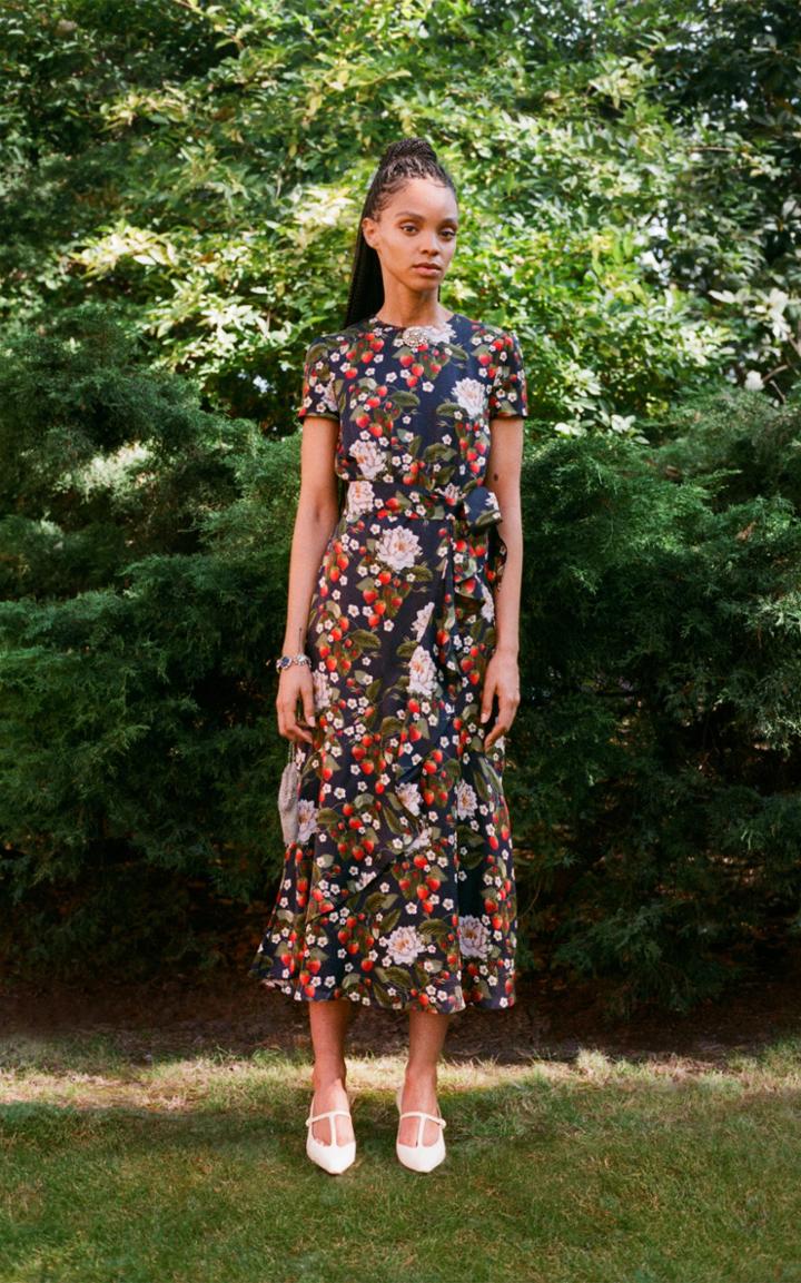 Moda Operandi Borgo De Nor Zoe Belted Floral Silk Dress