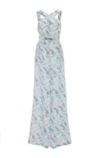 Christina Economou Luna Printed Wrap Jumpsuit