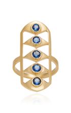 Doryn Wallach Blue Sapphire Gladiator Ring