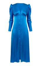Anna October Friday Afternoon Button-detailed Silk-satin Maxi Dress