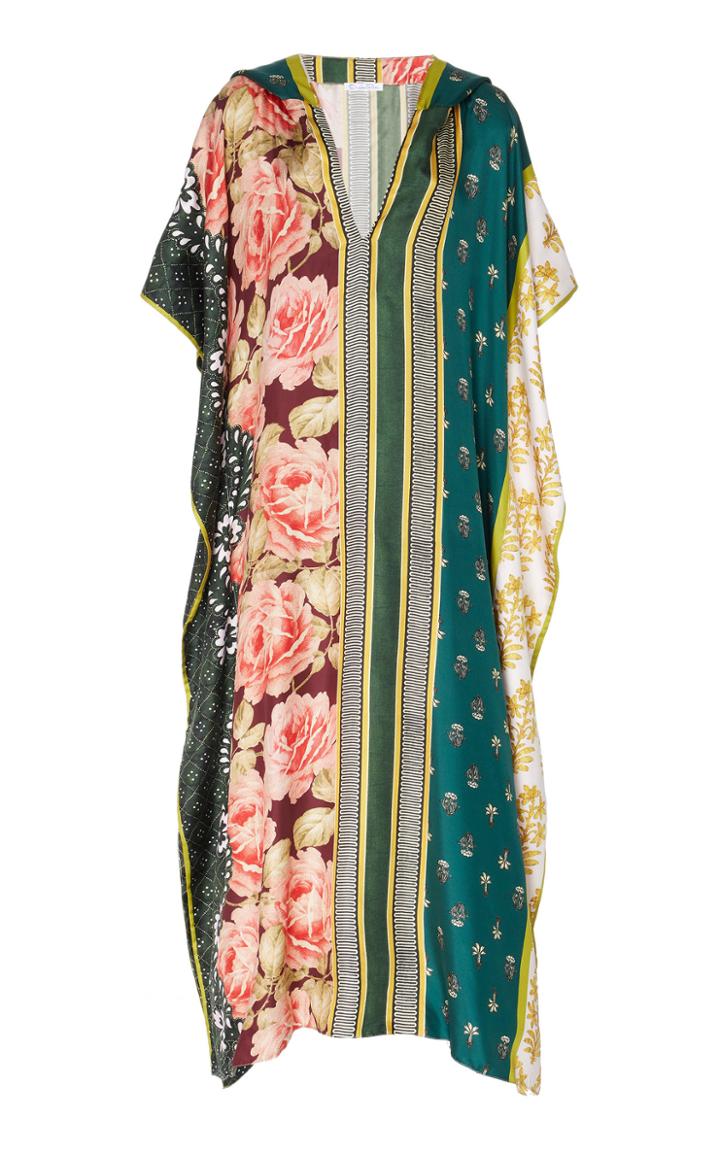 Oscar De La Renta Moda Exclusive Printed Floor Length Caftan