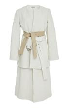 Partow Amiko Belted Linen Trench Coat