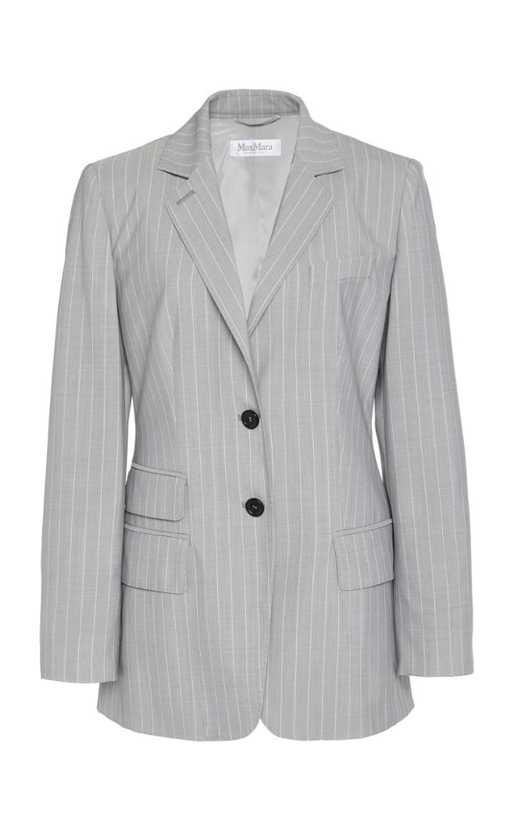 Max Mara David Striped Wool-blend Blazer Jacket