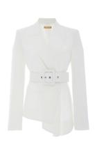 Michael Kors Collection Double Crepe-sable Belted Jacket