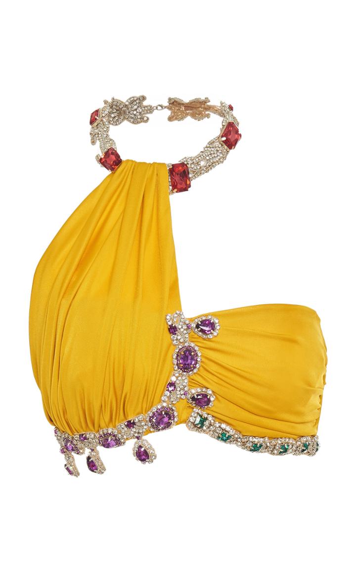 Moschino Jewel-embellished Bandeau Top