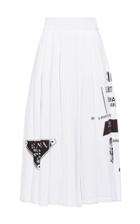 Moda Operandi Prada Graphic Pleated A-line Skirt