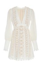 Zimmermann Silk And Linen-blend Lace Mini Dress