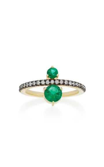 Jemma Wynne Double Emeralds Ring
