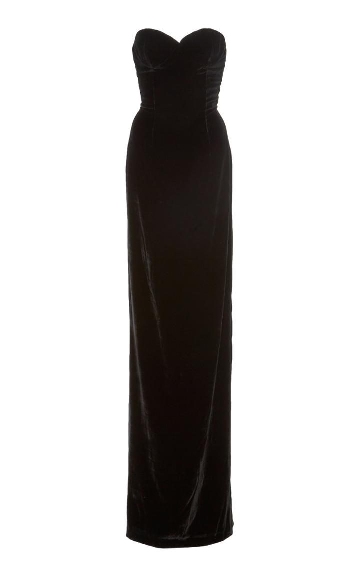 Naeem Khan Velvet Maxi Gown