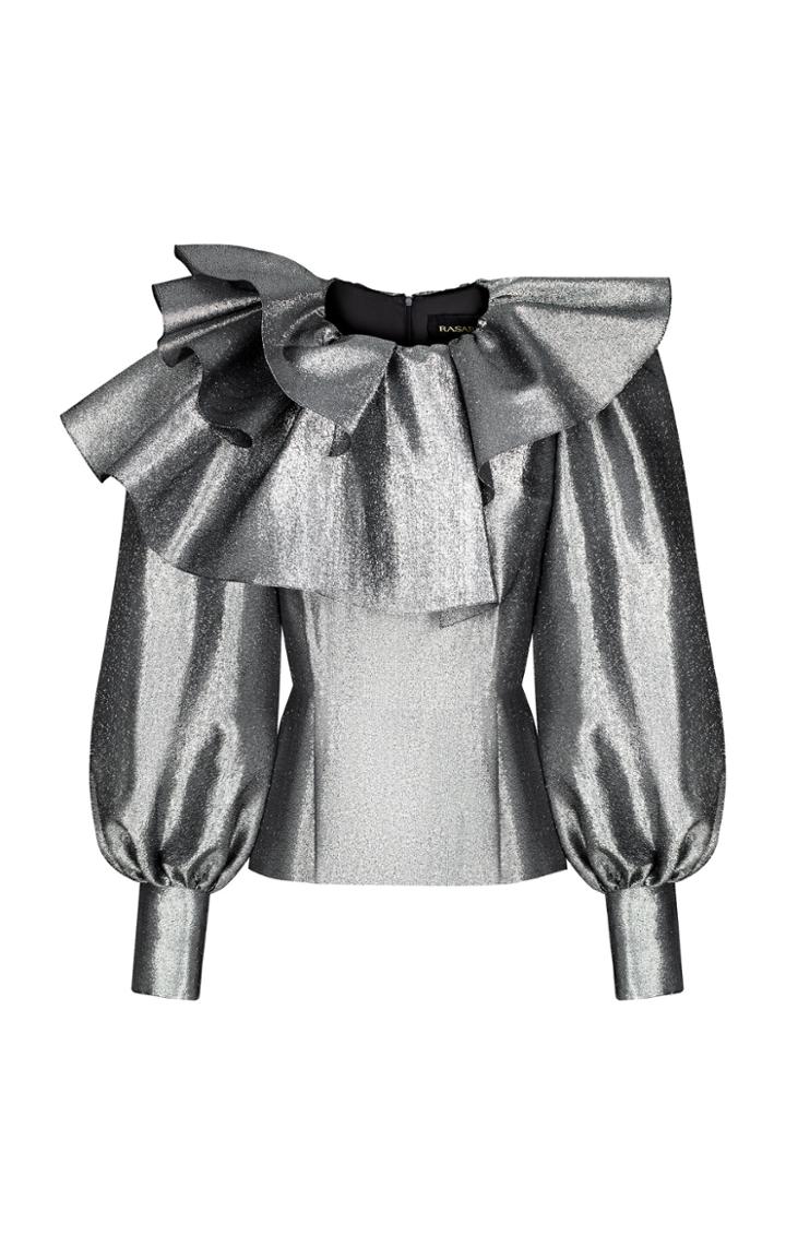 Moda Operandi Rasario Ruffled Lurex Top