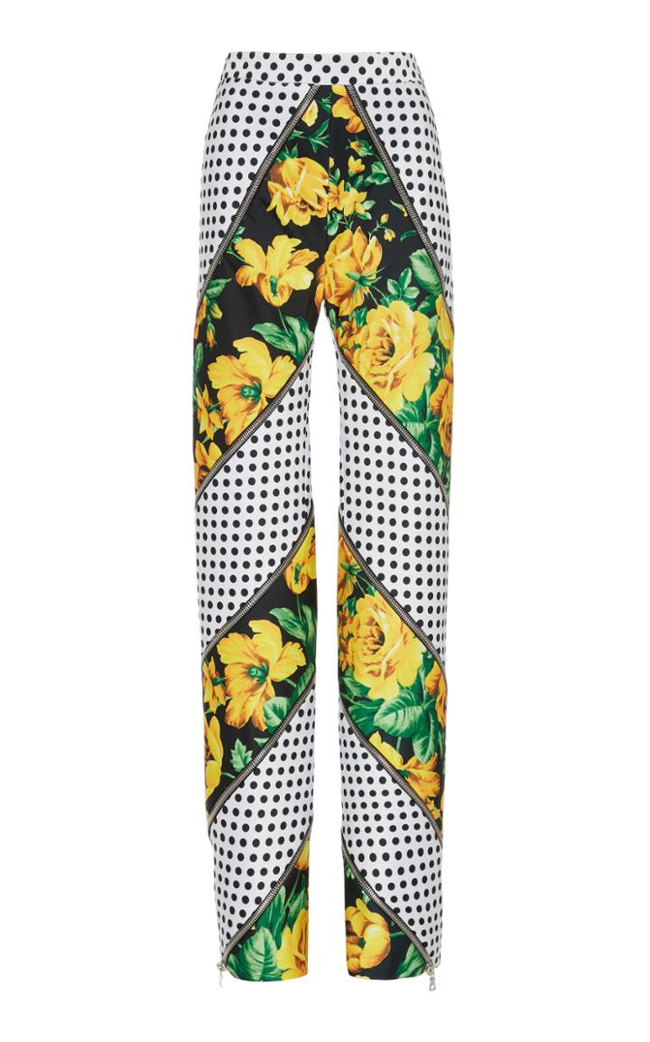 Richard Quinn Printed Straight-leg Twill Pants