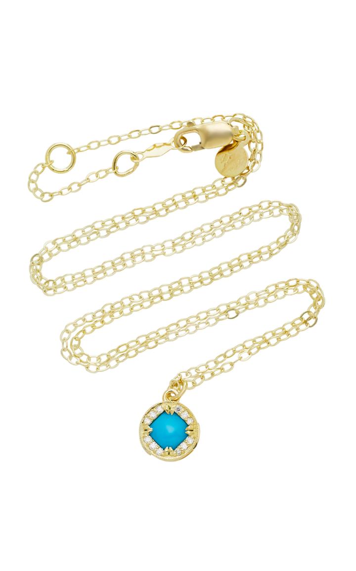 Ila Adalina 14k Gold Turquoise And Diamond Necklace
