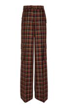 Bouguessa Printed Tweed Straight-leg Wool-blend Pants