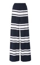 Mds Stripes Pia Striped Cotton Wide-leg Pants