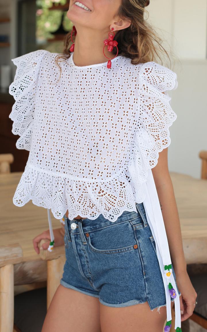 My Beachy Side Bib Blouse