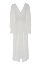 Self Portrait Pleated Jersey Midi Dress
