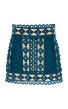 Zimmermann Moncur Studded Cotton And Silk Mini Skirt