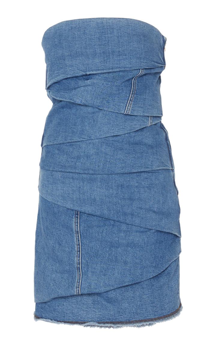 Philosophy Di Lorenzo Serafini Distressed Denim Mini Dress