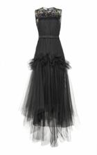 Delpozo Sequin-embellished Tiered Tulle Dress