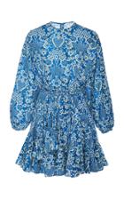 Rhode Ella Floral-print Cotton-poplin Mini Dress