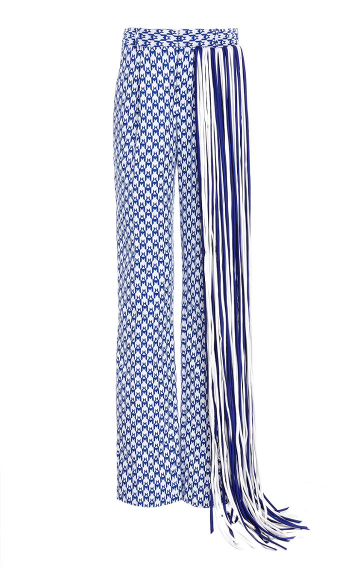 Moda Operandi Area Fringe-embellished Printed Trousers Size: 0