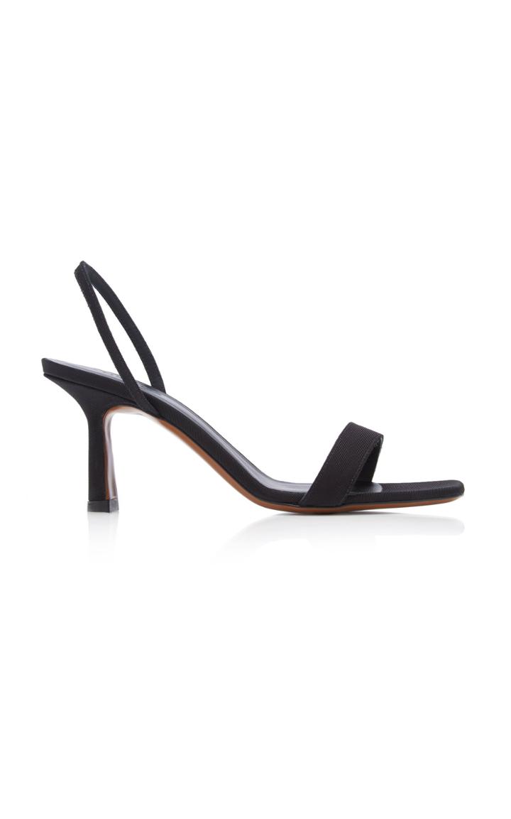 Neous Tulip Grosgrain Leather Slingback Sandals