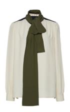 Marni Contrast Scarf Neck Blouse