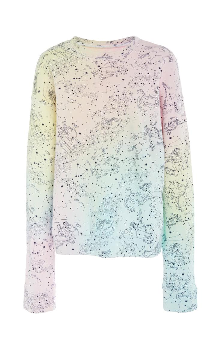 The Elder Statesman Printed Cotton Fleece Sweatshirt