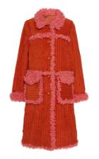 Anna Sui Cozy Cords Faux Fur-trimmed Coat