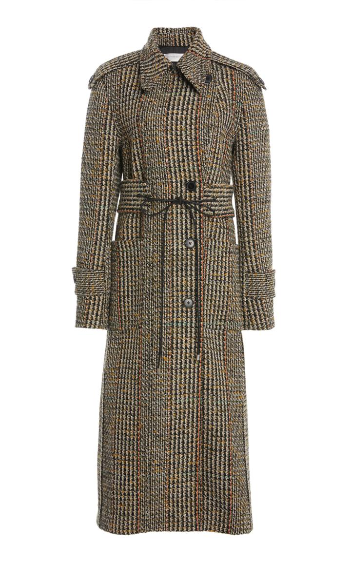 Moda Operandi Victoria Beckham Houndstooth Wool-blend Coat